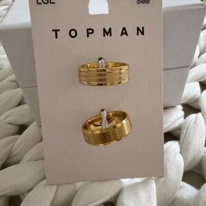 Topman Gold Tone Ring Bands